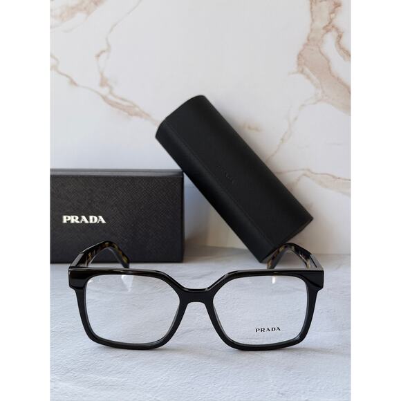 NEW Prada PR B03V Black Tortoise Square Eyeglasses Frames main image 6